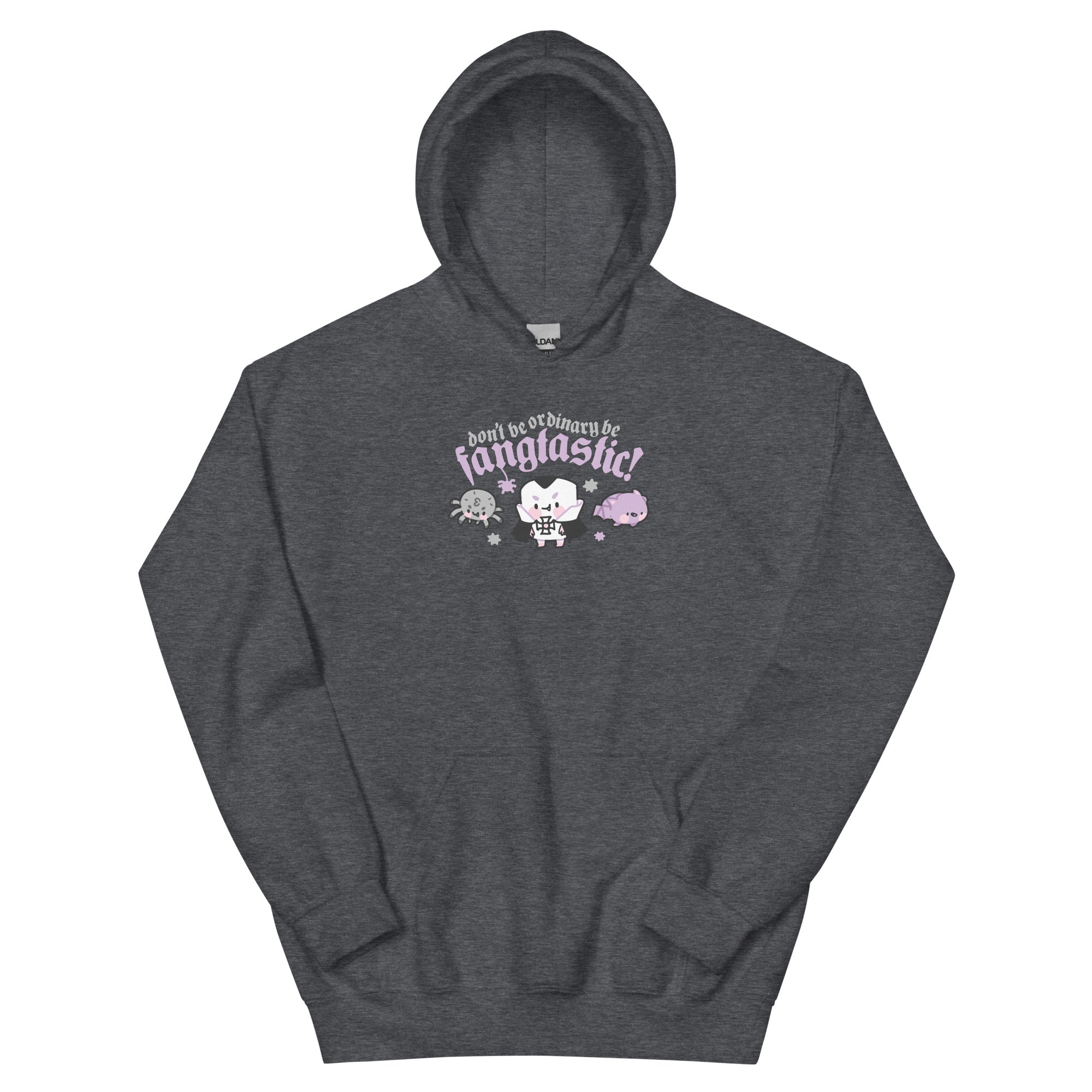 Gothic Halloween Hoodie – “Don’t Be Ordinary, Be Fangtastic” - Kawaii Gothic Apparel - Katnipp Studios