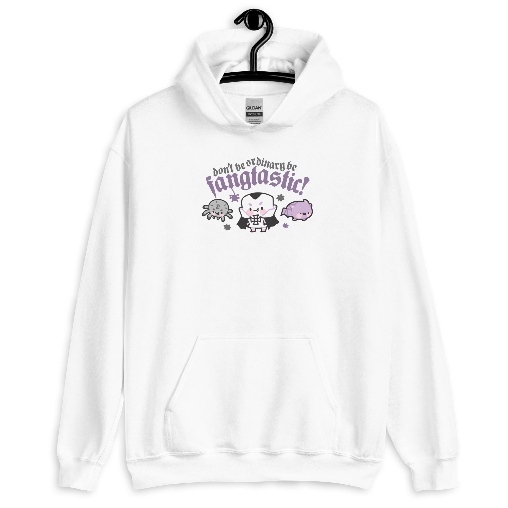 Gothic Halloween Hoodie – “Don’t Be Ordinary, Be Fangtastic” - Kawaii Gothic Apparel - Katnipp Studios