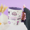 Gothic Halloween Mug - 'Cursed Cutie' - Spooky Ceramic Cup - Kawaii Halloween Homeware - Katnipp Studios