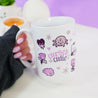 Gothic Halloween Mug - 'Cursed Cutie' - Spooky Ceramic Cup - Kawaii Halloween Homeware - Katnipp Studios