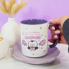 Gothic Halloween Mug - ‘Fangtastic’ - Ceramic Cup with Spooky Vampire & Bat Design - Kawaii Halloween Homeware - Katnipp Studios