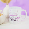 Gothic Halloween Mug - ‘Fangtastic’ - Ceramic Cup with Spooky Vampire & Bat Design - Kawaii Halloween Homeware - Katnipp Studios