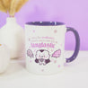 Gothic Halloween Mug - ‘Fangtastic’ - Ceramic Cup with Spooky Vampire & Bat Design - Kawaii Halloween Homeware - Katnipp Studios