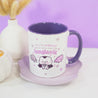 Gothic Halloween Mug - ‘Fangtastic’ - Ceramic Cup with Spooky Vampire & Bat Design - Kawaii Halloween Homeware - Katnipp Studios