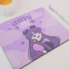 Gothic Purple Halloween Mouse Pad - “Creepy Chic” with Violet the Vampire - Kawaii Desk Decor - Katnipp Studios