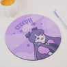 Gothic Purple Halloween Mouse Pad - “Creepy Chic” with Violet the Vampire - Kawaii Desk Decor - Katnipp Studios