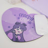 Gothic Purple Halloween Mouse Pad - “Creepy Chic” with Violet the Vampire - Kawaii Desk Decor - Katnipp Studios