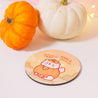 Gourd-geous Puddin' the Dog Pumpkin Autumn Coaster - Katnipp Studios