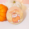 Gourd-geous Puddin' the Dog Pumpkin Autumn Coaster - Katnipp Studios