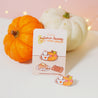 Gourdo Cosy Autumn Enamel Pin | Pumpkin Spice Coffee Pin | Kawaii Fall Accessory - Katnipp Studios