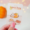 Gourdo Cosy Autumn Enamel Pin | Pumpkin Spice Coffee Pin | Kawaii Fall Accessory - Katnipp Studios