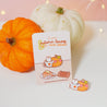 Gourdo Cosy Autumn Enamel Pin | Pumpkin Spice Coffee Pin | Kawaii Fall Accessory - Katnipp Studios