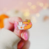 Gourdo Cosy Autumn Enamel Pin | Pumpkin Spice Coffee Pin | Kawaii Fall Accessory - Katnipp Studios