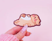 Grumpy Sleepy Tiger Sticker Bundle | Kawaii Cute Cat Vinyl Die Cut Sticker Set Katnipp character product