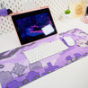 Halloween Gaming Desk Pad | Gothic Autumn Desk Decor | Vampire & Graveyard Kawaii Design - Katnipp Studios