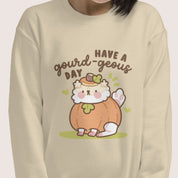 Have a Gourd - geous Day Kawaii Autumn Sweatshirt | Cozy Fall Dog Jumper | Cute Pumpkin Sweater Katnipp character product