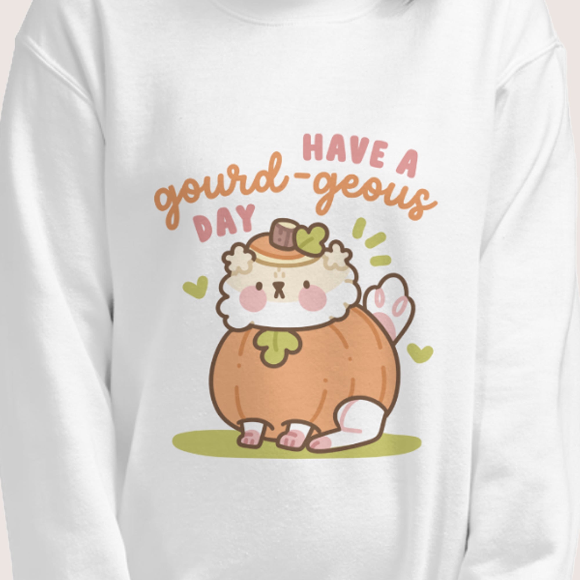 Have a Gourd - geous Day Kawaii Autumn Sweatshirt | Cozy Fall Dog Jumper | Cute Pumpkin Sweater Katnipp character product