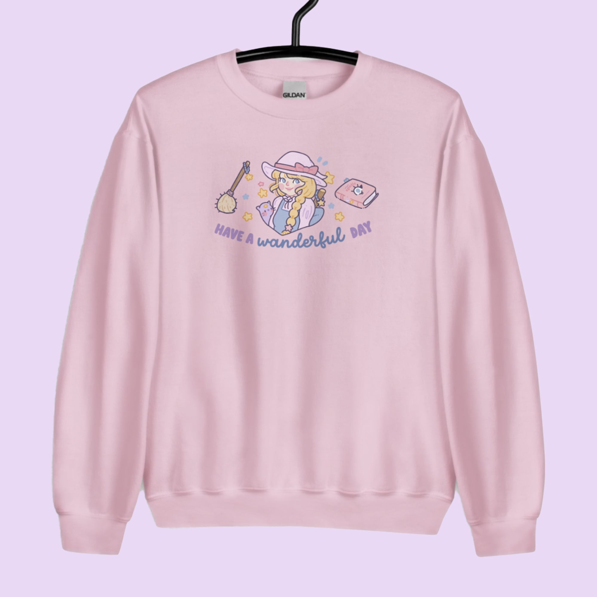 Have a Wanderful Day Kawaii Halloween Sweater | Pastel Witch Cozy Sweatshirt | Magical Girl Apparel Katnipp character product