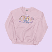 Have a Wanderful Day Kawaii Halloween Sweater | Pastel Witch Cozy Sweatshirt | Magical Girl Apparel Katnipp character product
