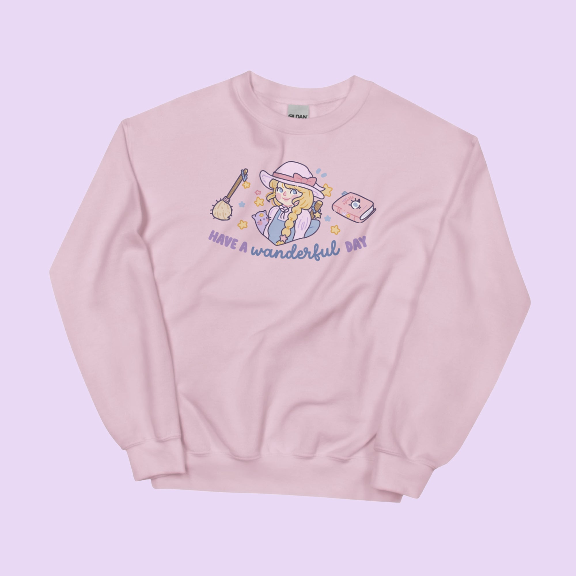 Have a Wanderful Day Kawaii Halloween Sweater | Pastel Witch Cozy Sweatshirt | Magical Girl Apparel Katnipp character product