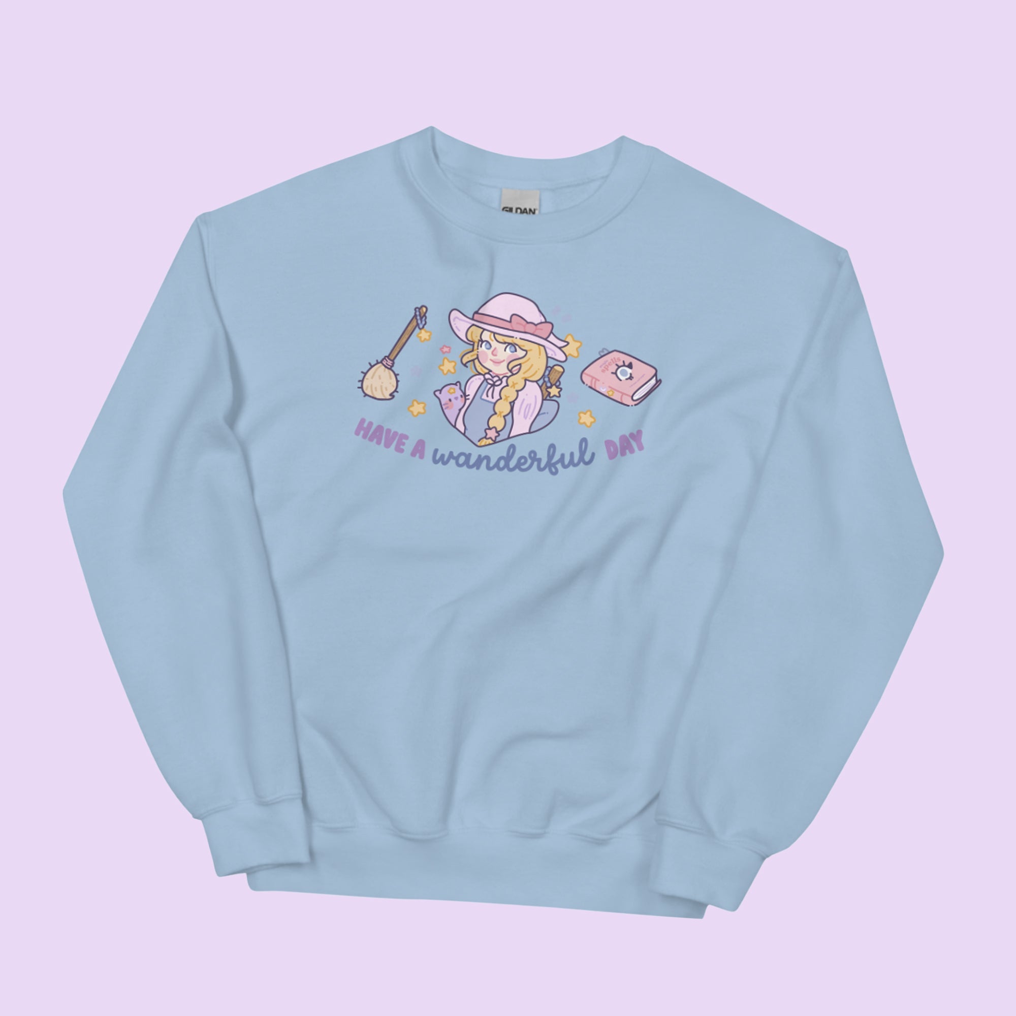 Have a Wanderful Day Kawaii Halloween Sweater | Pastel Witch Cozy Sweatshirt | Magical Girl Apparel Katnipp character product