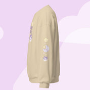 I Need Space Crew Neck Sweatshirt with Sleeve Design | Celestial Kawaii Katnipp character product