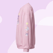 I Need Space Crew Neck Sweatshirt with Sleeve Design | Celestial Kawaii Katnipp character product