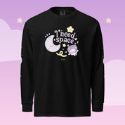 I Need Space Long Sleeve Shirt with Sleeve Design | Celestial Kawaii Katnipp character product