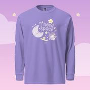 I Need Space Long Sleeve Shirt with Sleeve Design | Celestial Kawaii Katnipp character product