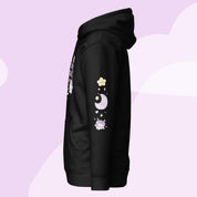 I Need Space Premium Hoodie with Sleeve Design | Cute Cosmic Kawaii Katnipp character product
