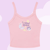 I Need Space Vest Top | Celestial Kawaii Y2K Design - Solid Pink Blend / XS