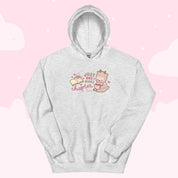 Just One More Chapter Kawaii Bookish Hoodie | Cozy Book Lover Sweatshirt | Cute Reader Gift Apparel Katnipp character product