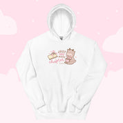 Just One More Chapter Kawaii Bookish Hoodie | Cozy Book Lover Sweatshirt | Cute Reader Gift Apparel Katnipp character product