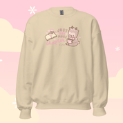 Just One More Chapter Kawaii Bookish Sweatshirt | Cozy Reader Gift & Book Lover Apparel Katnipp character product