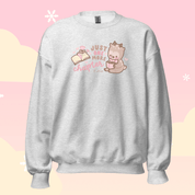Just One More Chapter Kawaii Bookish Sweatshirt | Cozy Reader Gift & Book Lover Apparel Katnipp character product
