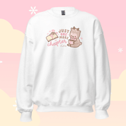 Just One More Chapter Kawaii Bookish Sweatshirt | Cozy Reader Gift & Book Lover Apparel Katnipp character product