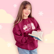 Just One More Chapter Kawaii Bookish Sweatshirt | Cozy Reader Gift & Book Lover Apparel Katnipp character product