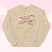 Just One More Chapter Kawaii Bookish Sweatshirt | Cozy Reader Gift & Book Lover Apparel Katnipp character product