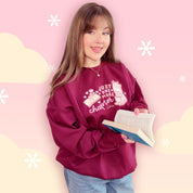 Just One More Chapter Kawaii Bookish Sweatshirt | Cozy Reader Gift & Book Lover Apparel Katnipp character product