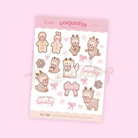 Cinnamon &amp; Friends Winter Sticker Sheet | Kawaii Coquette Planner Stickers | CC006