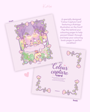 Katnipp Colour Capture Card | Adult Colouring Book Bleed Protection Card | Marker Protection Sheet Katnipp character product