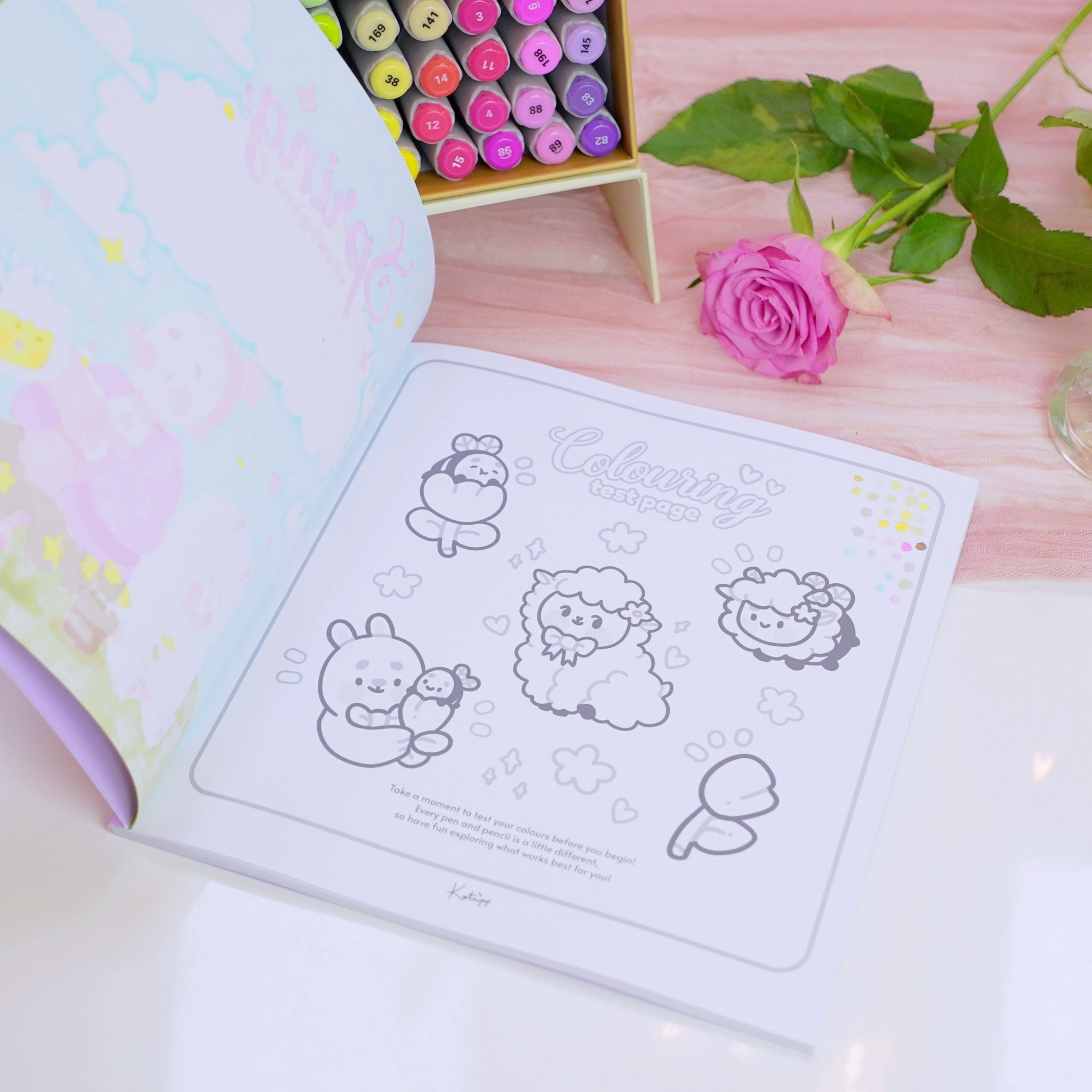 Katnipp Soft Spring Comfort Colouring Book | Kawaii Spring Colouring Book Artist Edition Katnipp character product