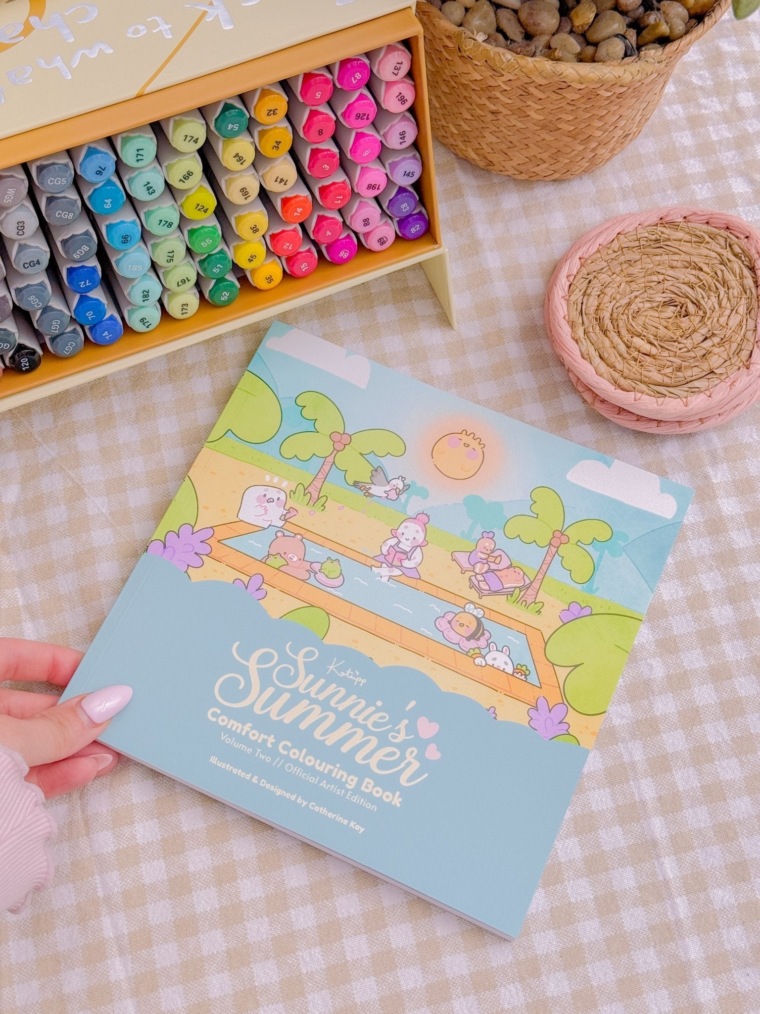 Katnipp Sunnie's Summer Comfort Colouring Book for Adults | Cute Kawaii Summer Colouring Book | Official Artist Edition Katnipp character product