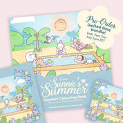 Katnipp Sunnie's Summer Comfort Colouring Book for Adults | Cute Kawaii Summer Colouring Book | Official Artist Edition Katnipp character product