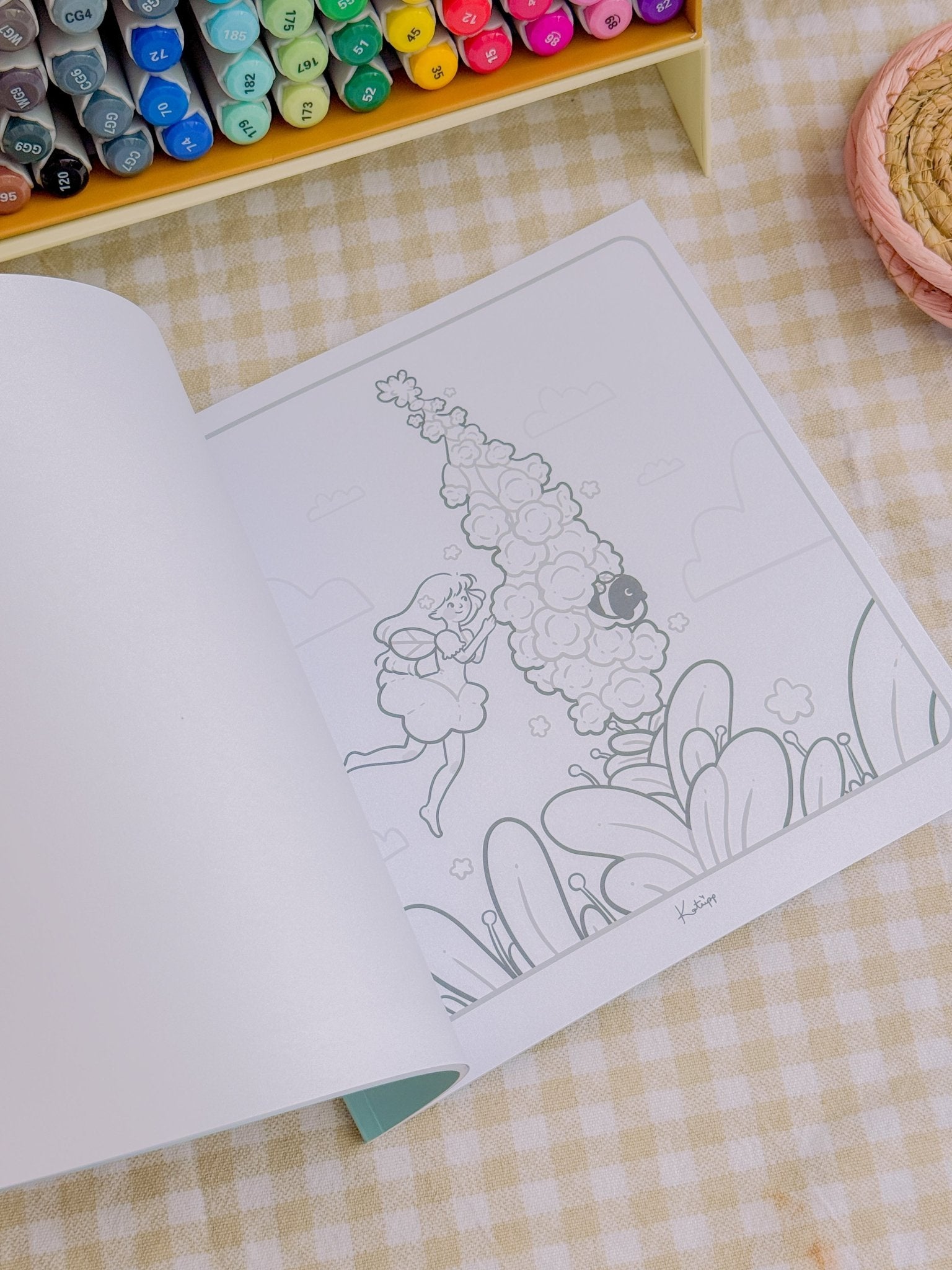 Katnipp Sunnie's Summer Comfort Colouring Book for Adults | Cute Kawaii Summer Colouring Book | Official Artist Edition Katnipp character product