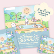 Katnipp Sunnie's Summer Comfort Colouring Book for Adults | Cute Kawaii Summer Colouring Book | Official Artist Edition Katnipp character product