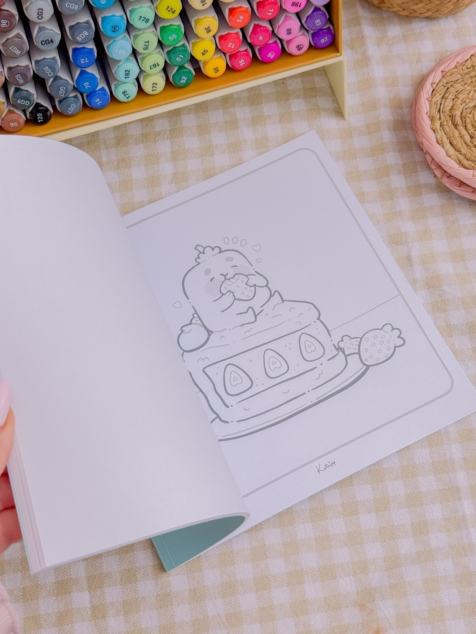 Katnipp Sunnie's Summer Comfort Colouring Book for Adults | Cute Kawaii Summer Colouring Book | Official Artist Edition Katnipp character product