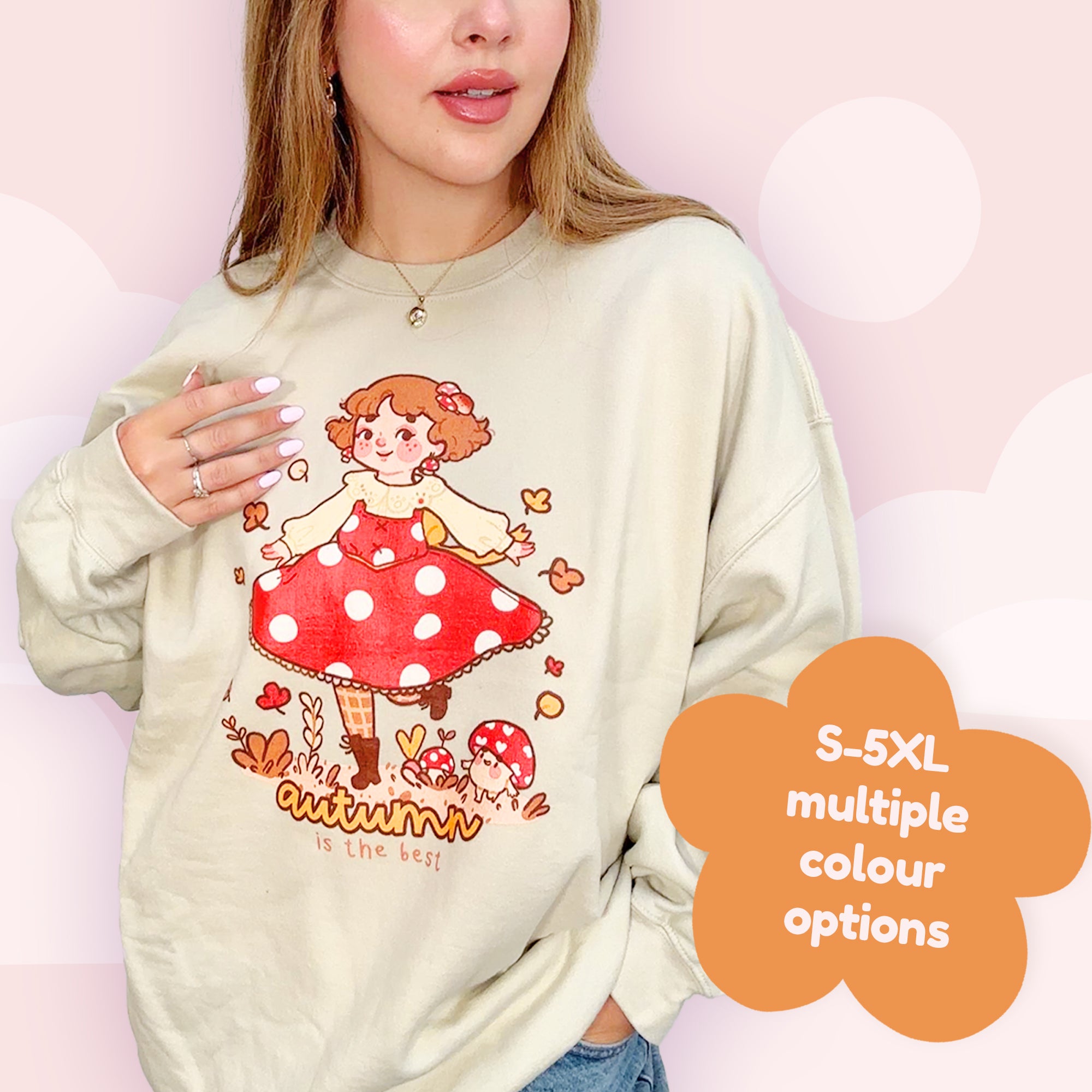 Kawaii Autumn Sweater – “Autumn is the Best” Quote - Cozy Fall Sweatshirt - Cute Seasonal Apparel - Katnipp Studios