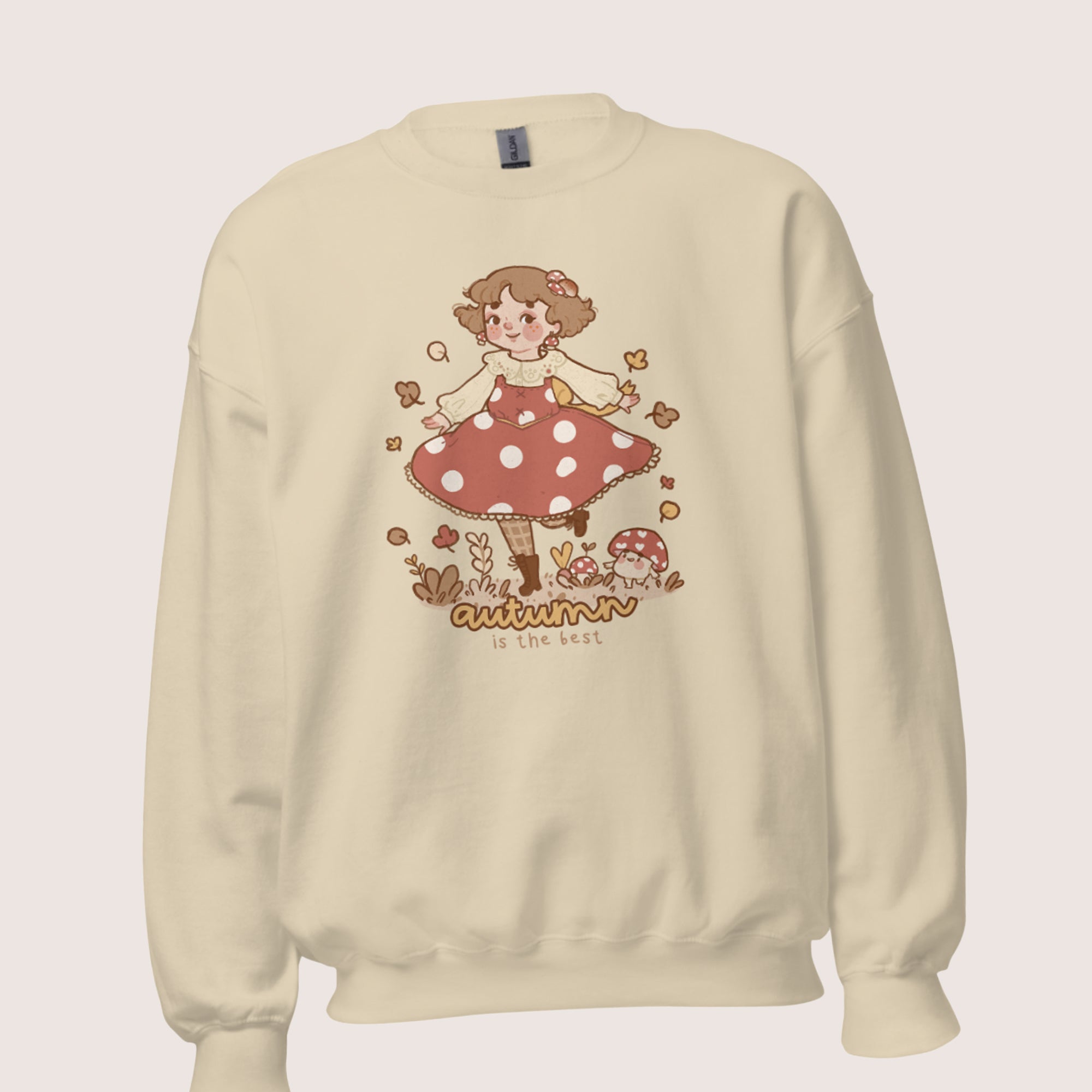 Kawaii Autumn Sweater – “Autumn is the Best” Quote - Cozy Fall Sweatshirt - Cute Seasonal Apparel - Katnipp Studios