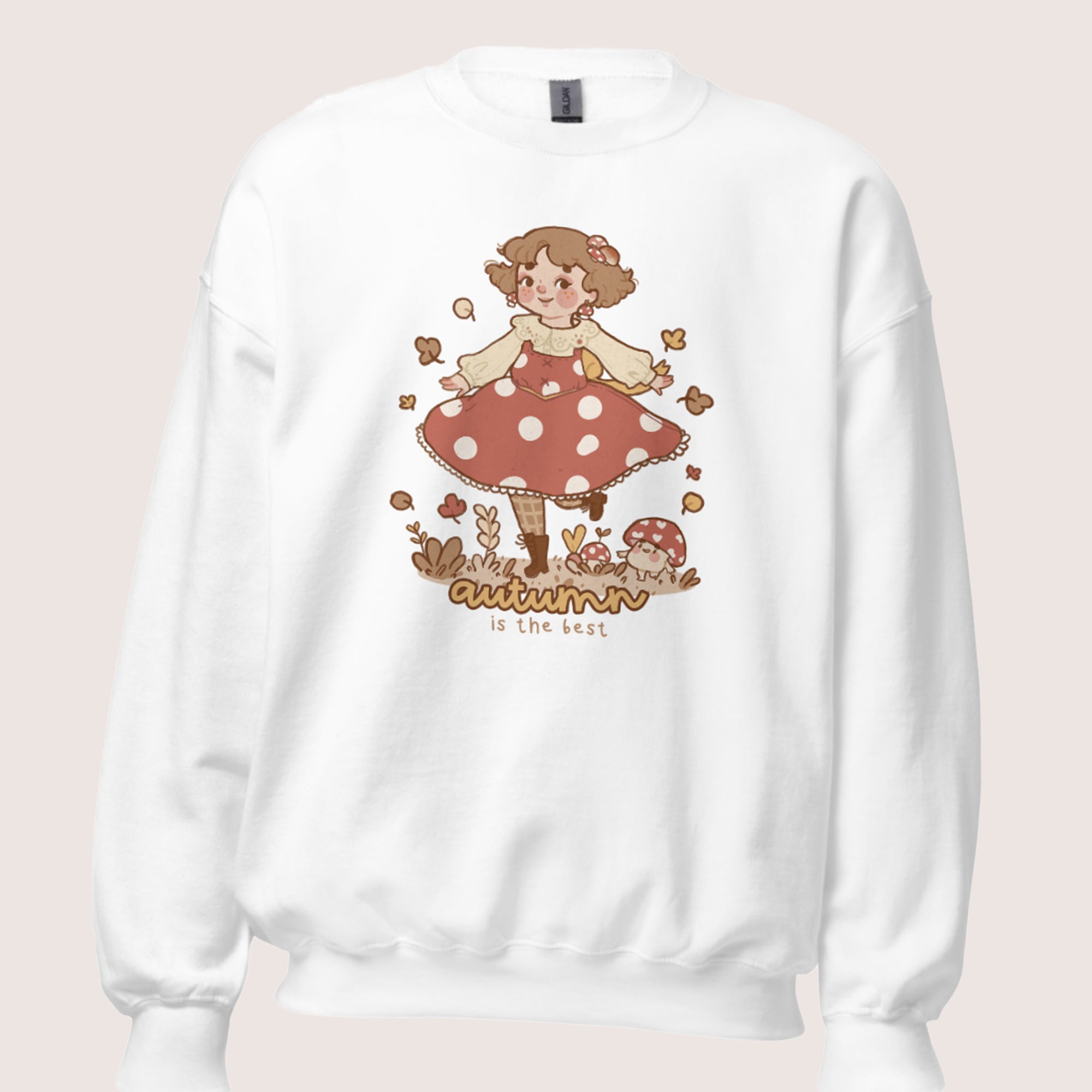 Kawaii Autumn Sweater – “Autumn is the Best” Quote - Cozy Fall Sweatshirt - Cute Seasonal Apparel - Katnipp Studios